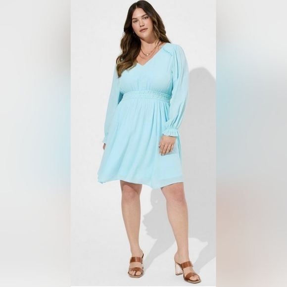 NWT Torrid Mini Wash Gauze Wide Waist Skater Dress Size 4X / 26 - Picture 1 of 6